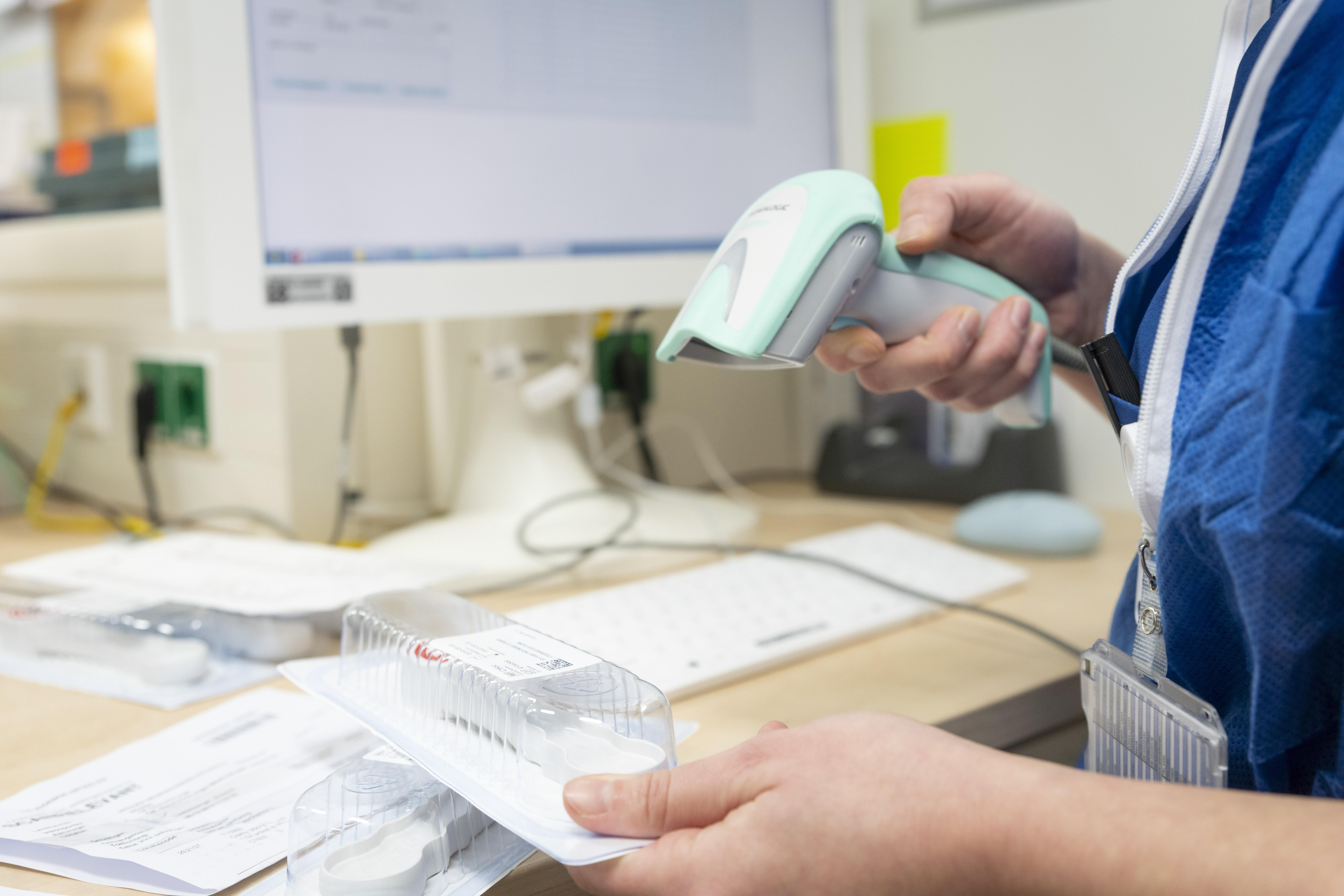 Medical device scanned in stores