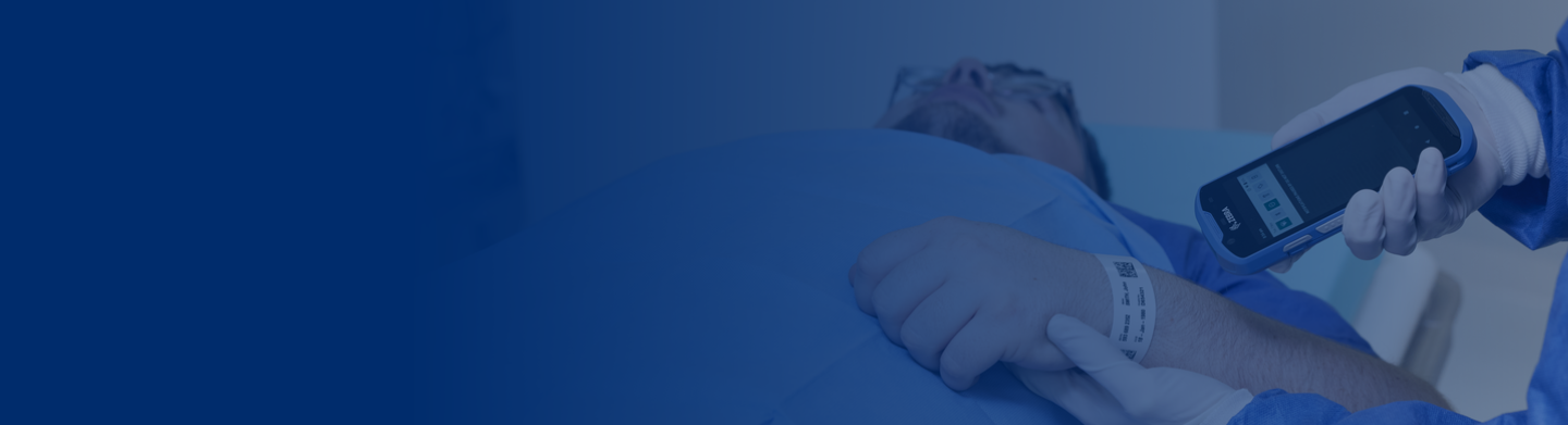 Top banner patient wristband scanning