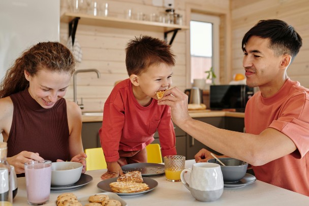 family eating