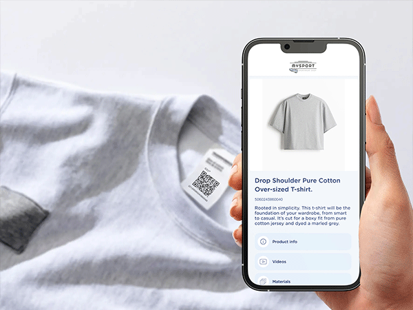 Apparel product with QR