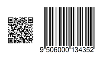 2D and linear barcode side by side