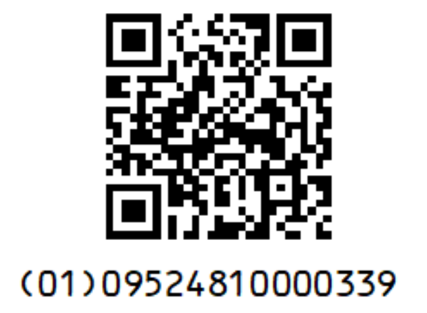 Illustration of the GTIN in human reabable interpretation under the QR code