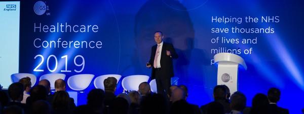 Matthew Swindells speaking at 2019 GS1 UK Healthcare Conference