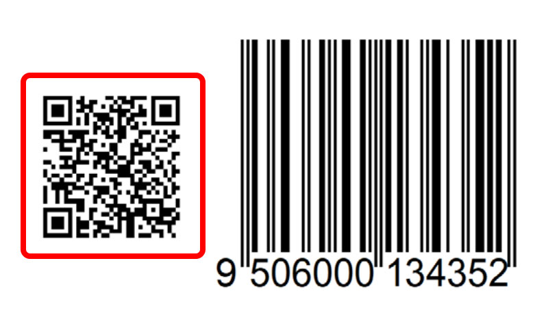 Image showing linear and 2d barcode