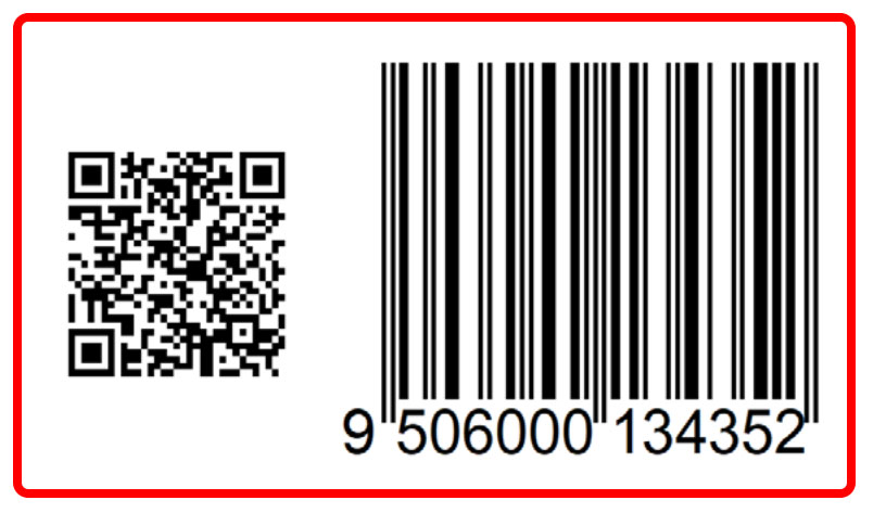 Image showing linear and 2d barcode
