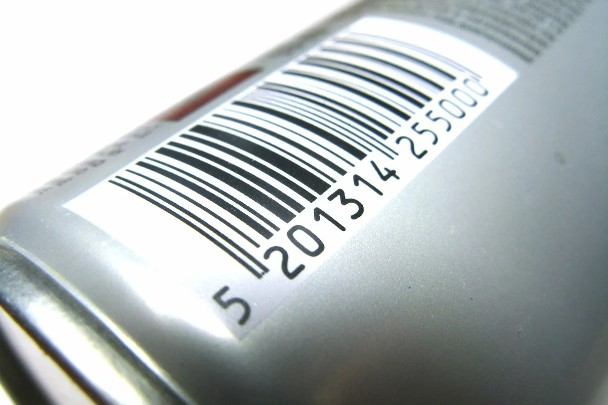 a GS1 barcode on a can