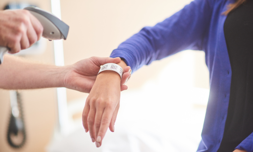 Patient wristband scan