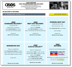  Flexible fulfilment options provided by Asos.com - Source Planet Retail